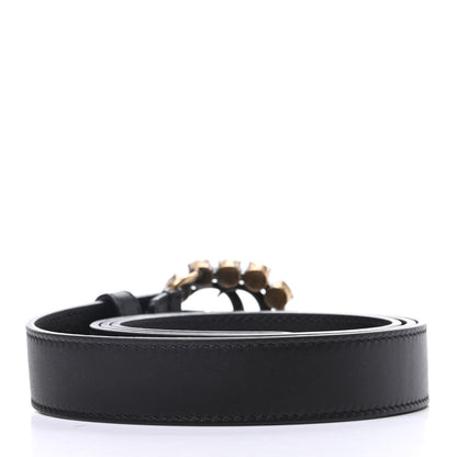 Gucci Calfskin Crystal Double G 30mm Belt 95 38 Black 2 of 5