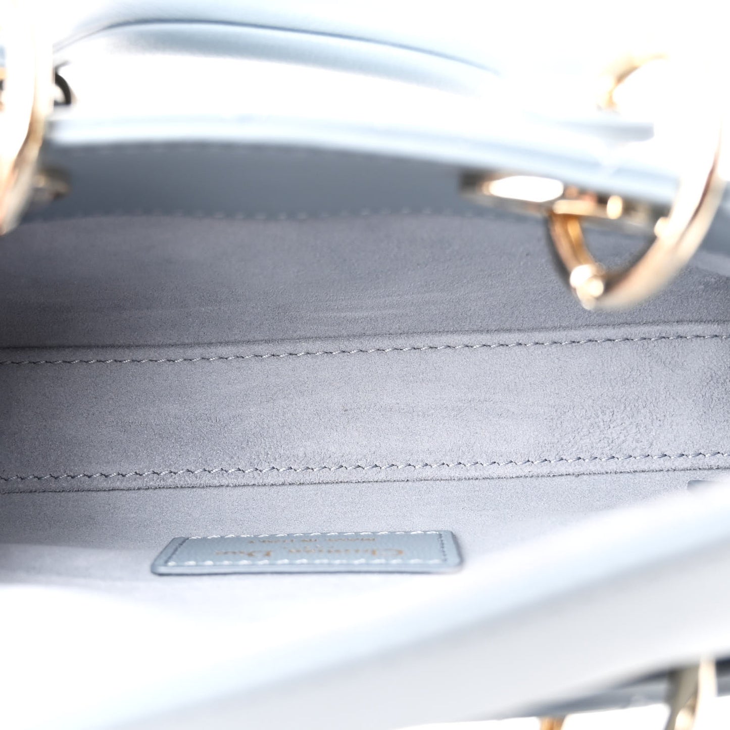Lambskin Cannage Micro Lady D-Joy Cloud Blue
