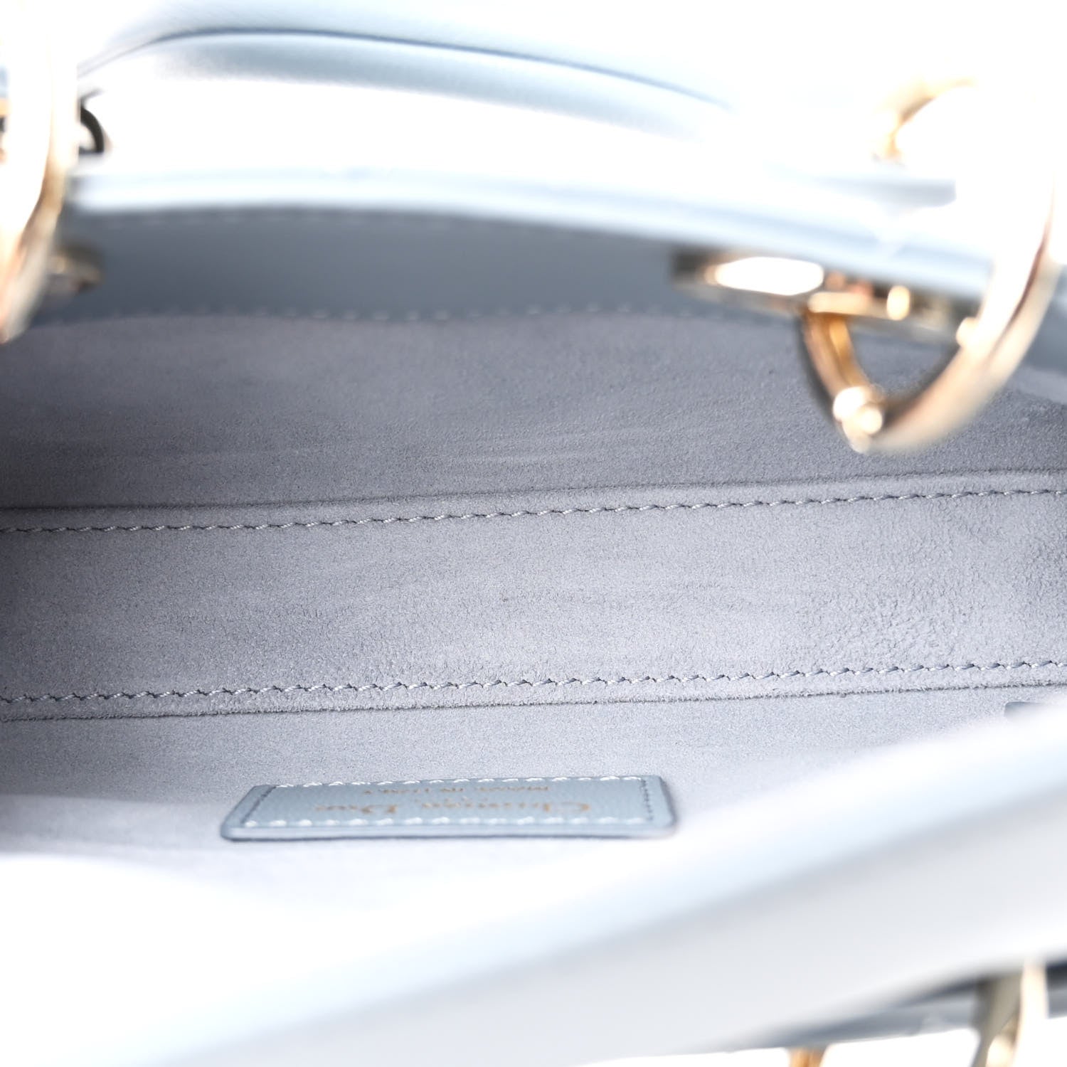 Christian Dior Lambskin Cannage Micro Lady D-Joy Cloud Blue 5 of 11