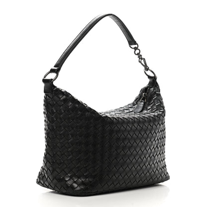 Bottega Veneta Nappa Intrecciato Small Shoulder Bag Black 3 of 12