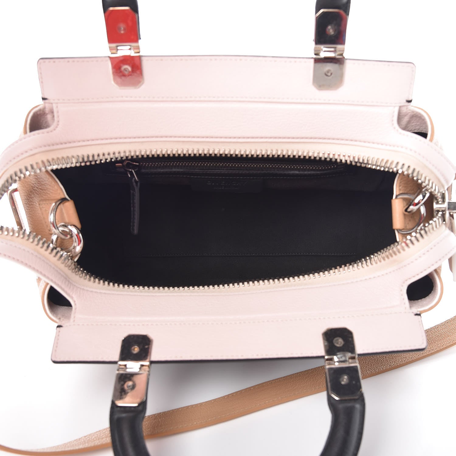 Givenchy Goatskin HDG Tri-Color Top Handle Tote Black Beige 6 of 13