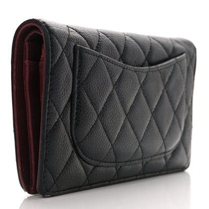 Chanel Caviar Quilted Yen Wallet Black 3 of 11
