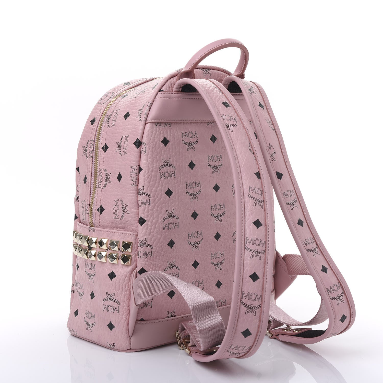 MCM Visetos Small Side Stud Stark Backpack Soft Pink 2 of 8