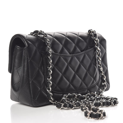 Chanel Lambskin Quilted Mini Rectangular Flap Black 3 of 11