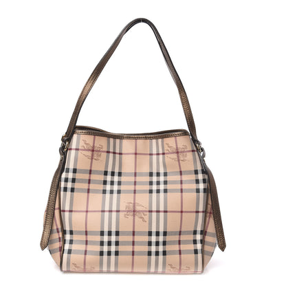 Burberry Haymarket Check Small Canterbury Tote Bronze 1 of 12