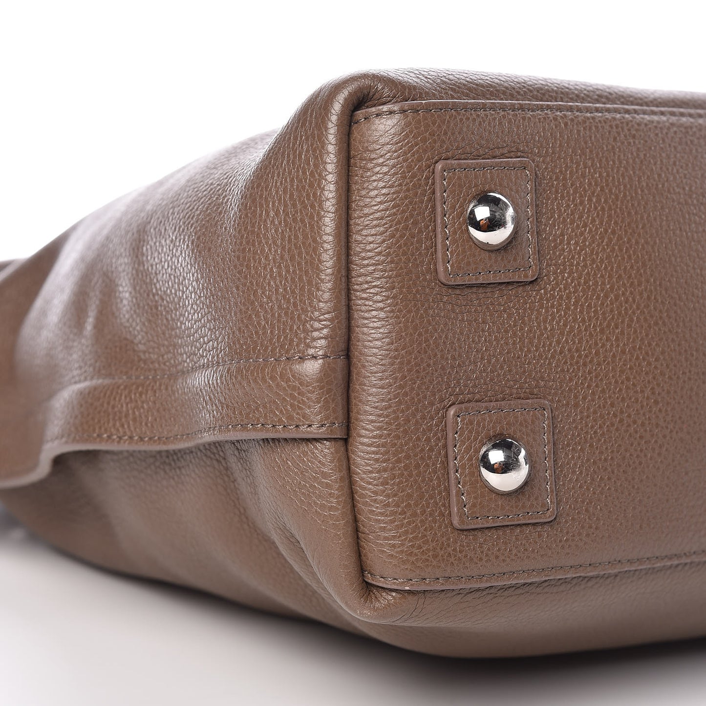 Classic Grained Calfskin Small Alice Satchel Taupe