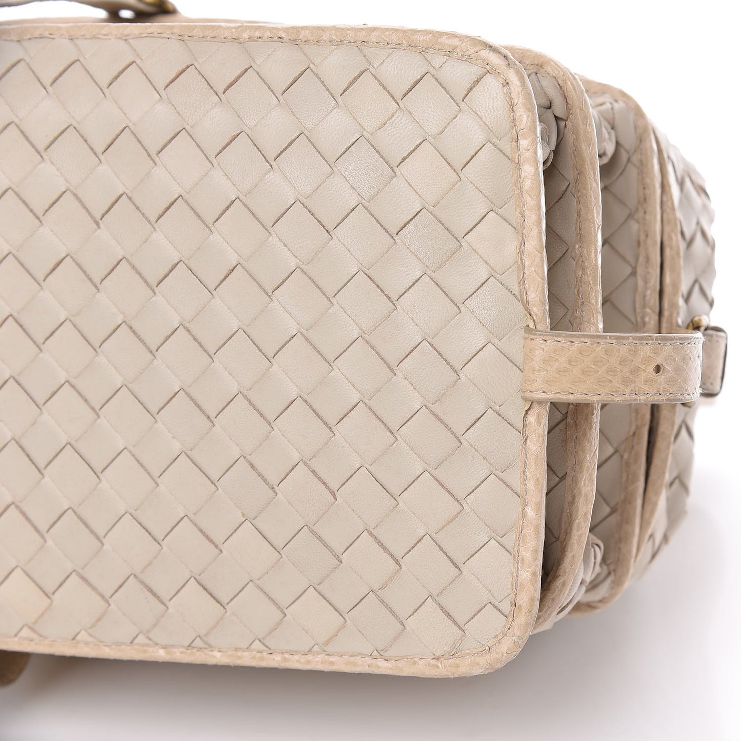 Nappa Intrecciato Ayers Frame Bag Cream