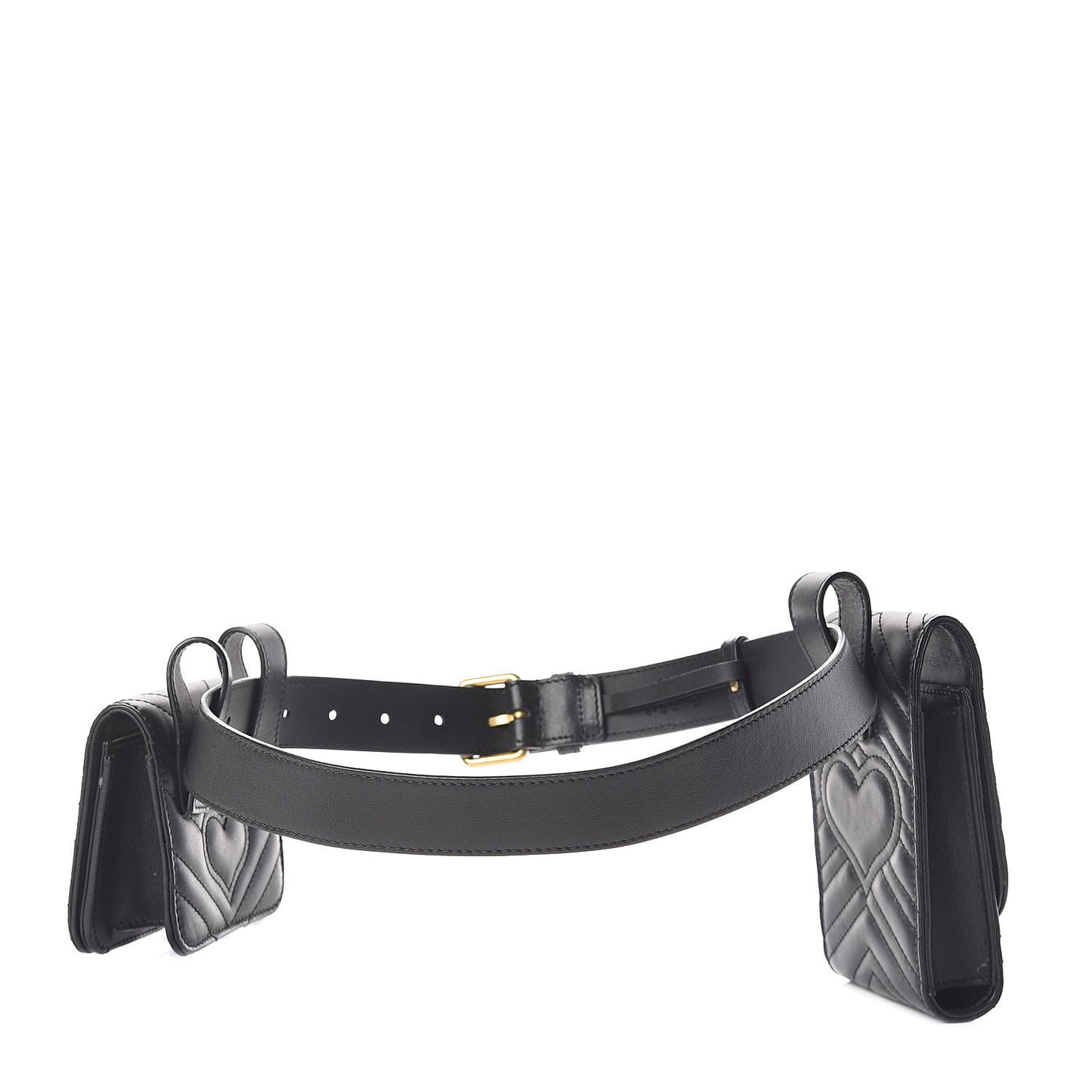 Calfskin Matelasse Animal Studs GG Marmont Belt Bag 75 Black