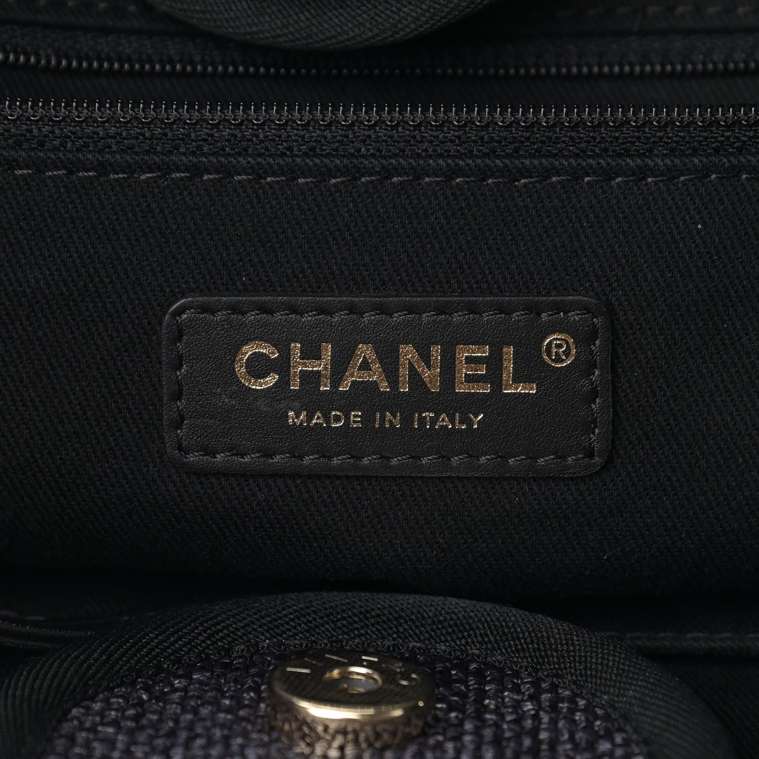Chanel Woven Straw Raffia Medium Deauville Tote Black 5 of 10