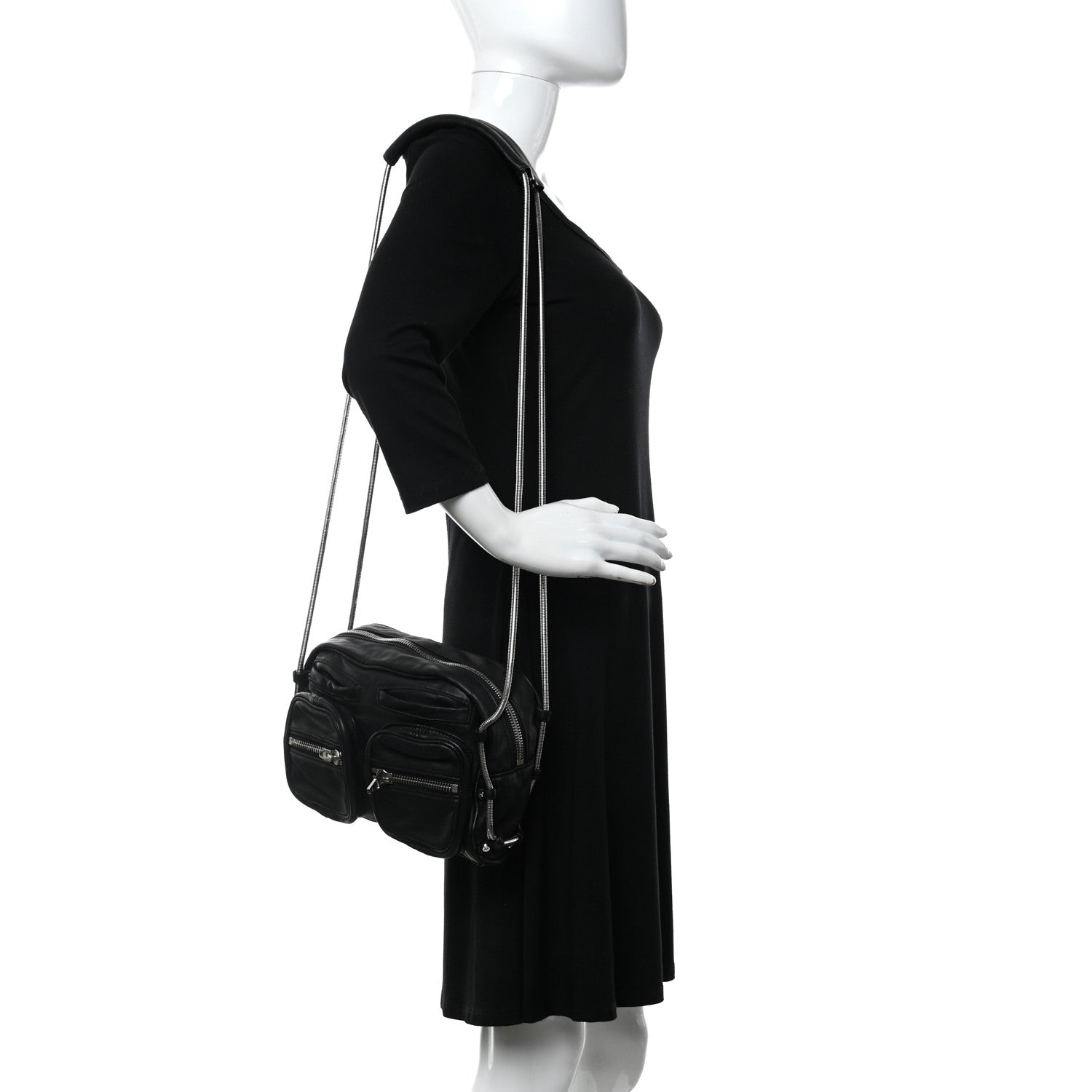 Alexander Wang Washed Lambskin Brenda Chain Black 2 of 11