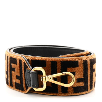 Fendi Velvet Tapestry FF Strap You Tobacco 1 of 5