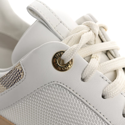 Louis Vuitton Calfskin Damier Azur Run Away Sneakers 39 White 10 of 11