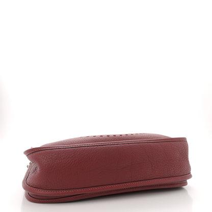 Hermes Taurillon Clemence Evelyne II PM Rouge Garance 4 of 12