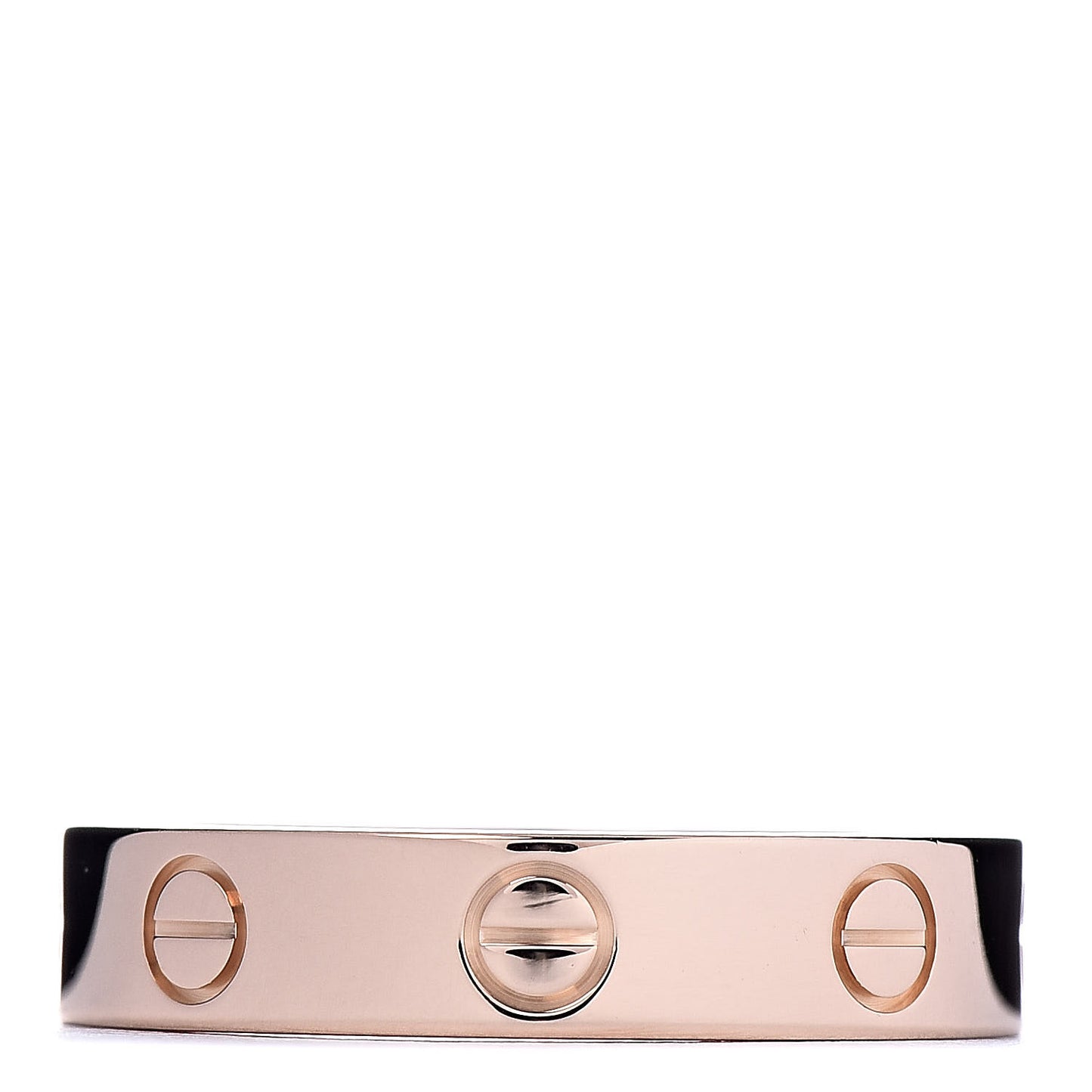 18K Pink Gold Diamond 4mm LOVE Ring 51 5.75