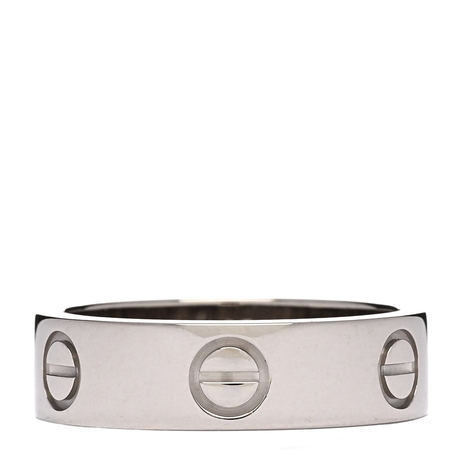 Cartier 18K White Gold 5.5mm LOVE Ring 53 6.5 1 of 4