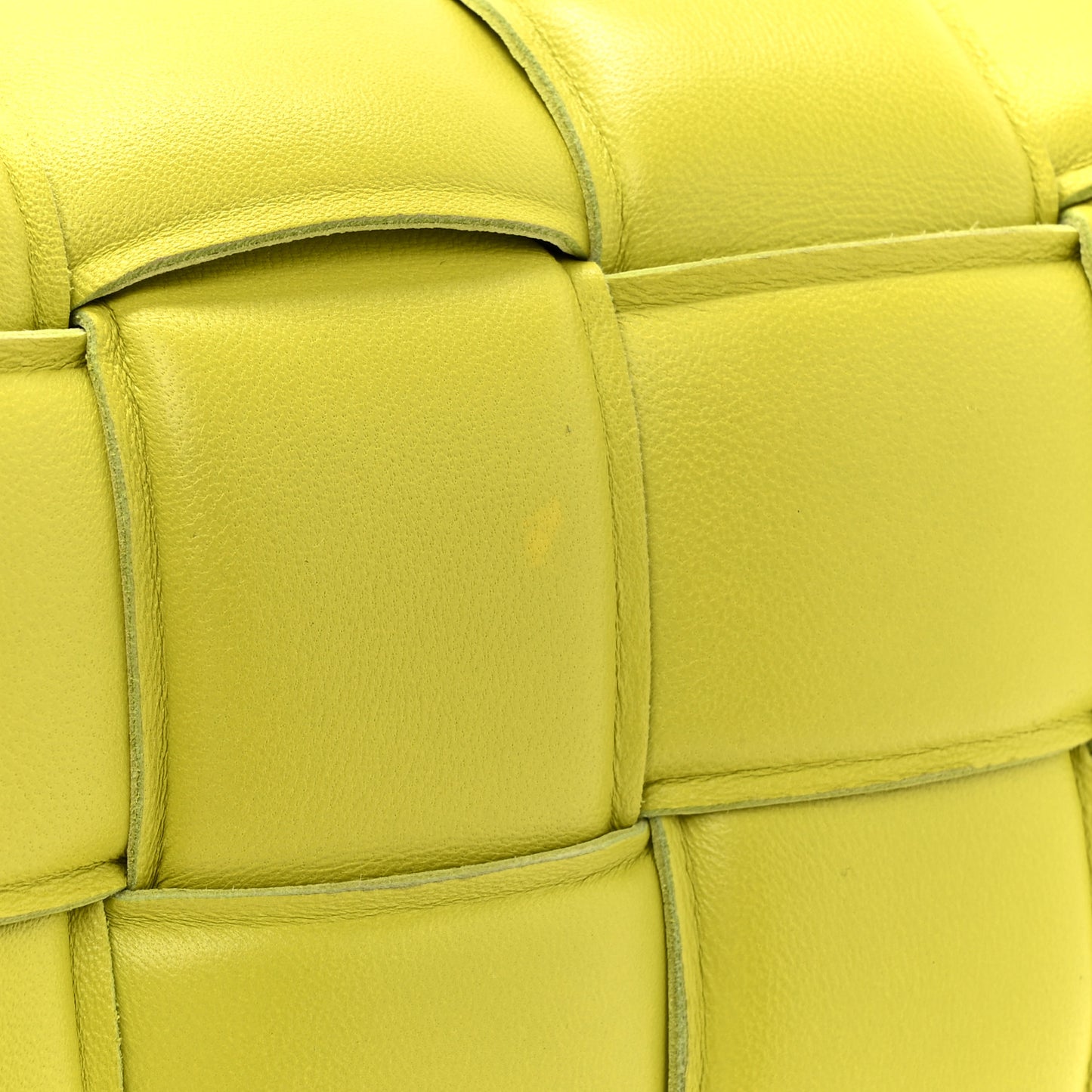 Nappa Maxi Intreccio Padded Cassette Crossbody Bag Kiwi