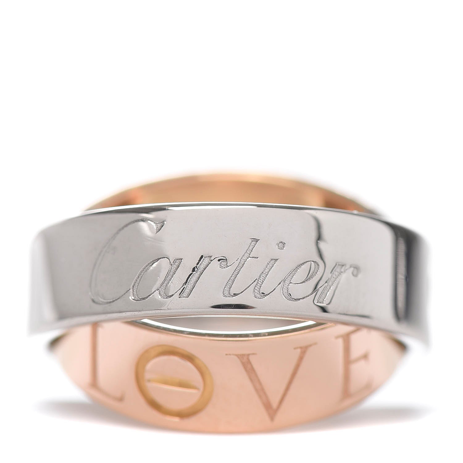 Cartier 18K White Pink Gold 5.5mm Astro LOVE Ring 47 4 3 of 8