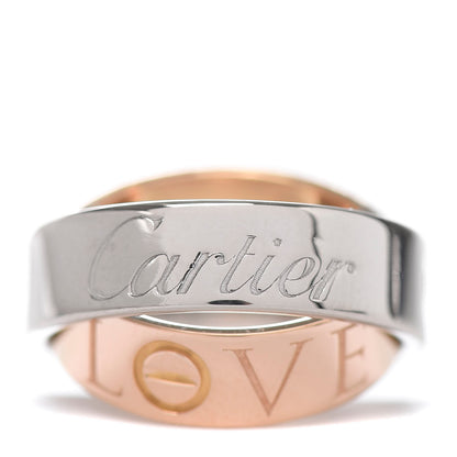 Cartier 18K White Pink Gold 5.5mm Astro LOVE Ring 47 4 3 of 8