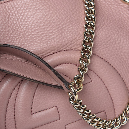 Gucci Pebbled Calfskin Medium Soho Chain Shoulder Bag Dark Cipria 14 of 18