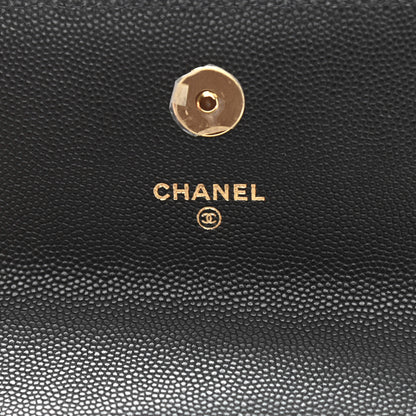 Chanel Caviar Quilted Enamel Coco Casino Flap Phone Holder With Chain Black 4 of 10