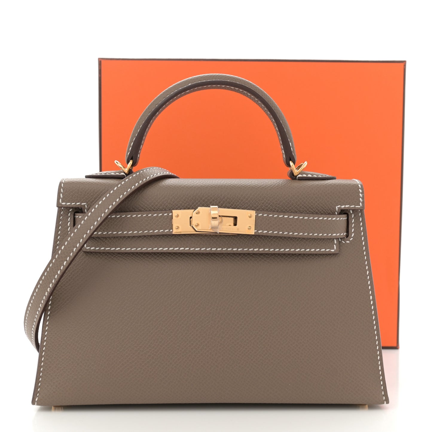 Epsom Mini Kelly Sellier 20 Etoupe