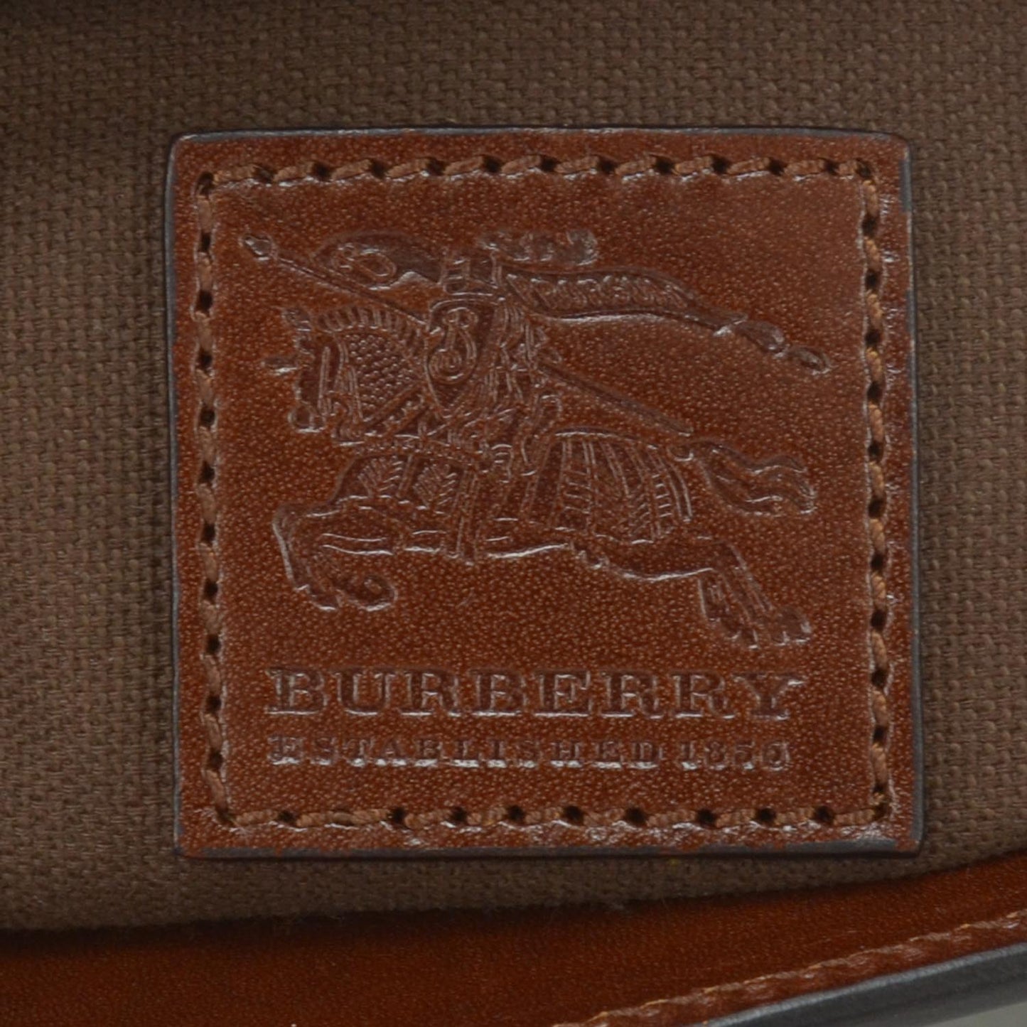 House Check Bridle Calfskin Kent Bag Dark Tan