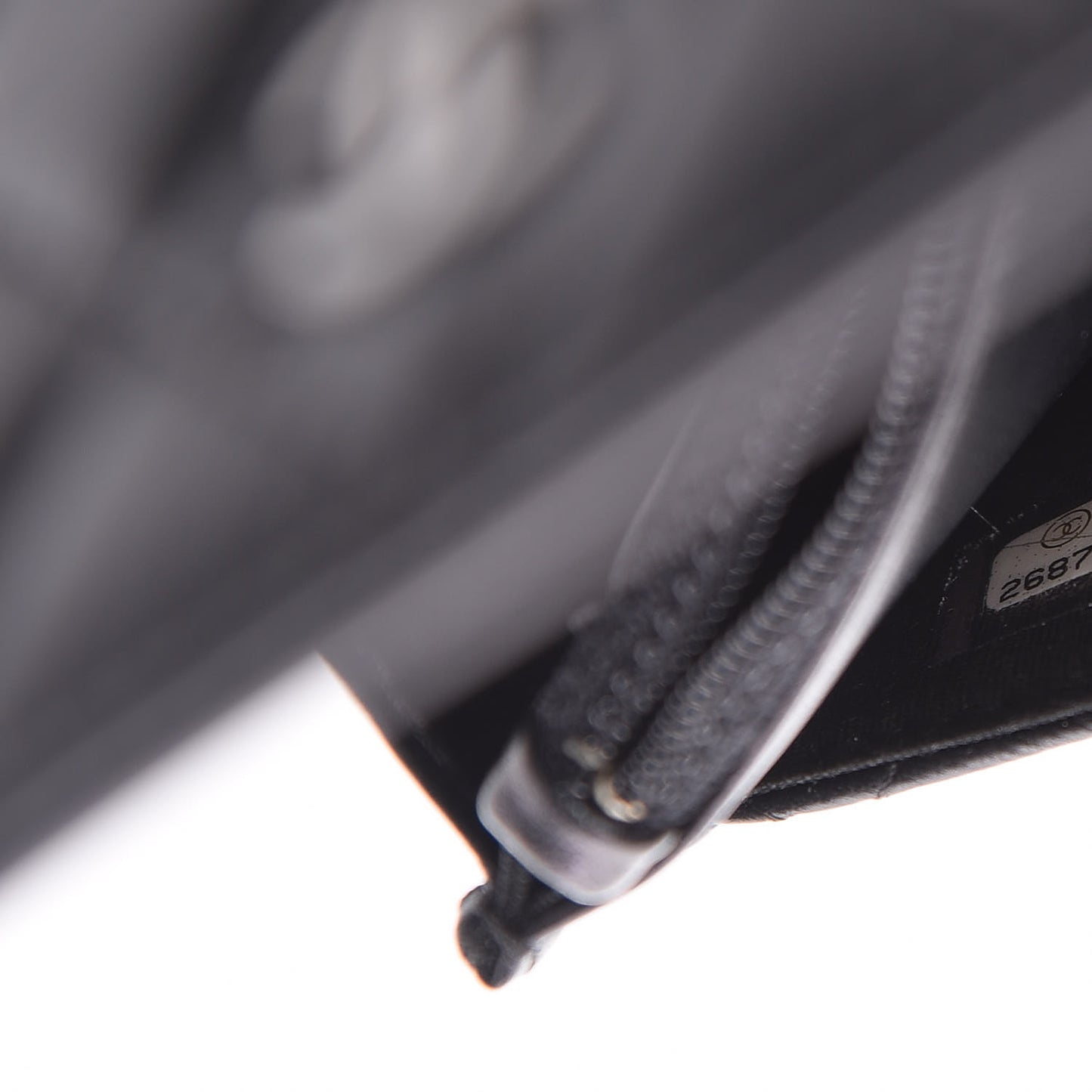 Aged Calfskin Quilted Tassel Wallet On Chain WOC Black