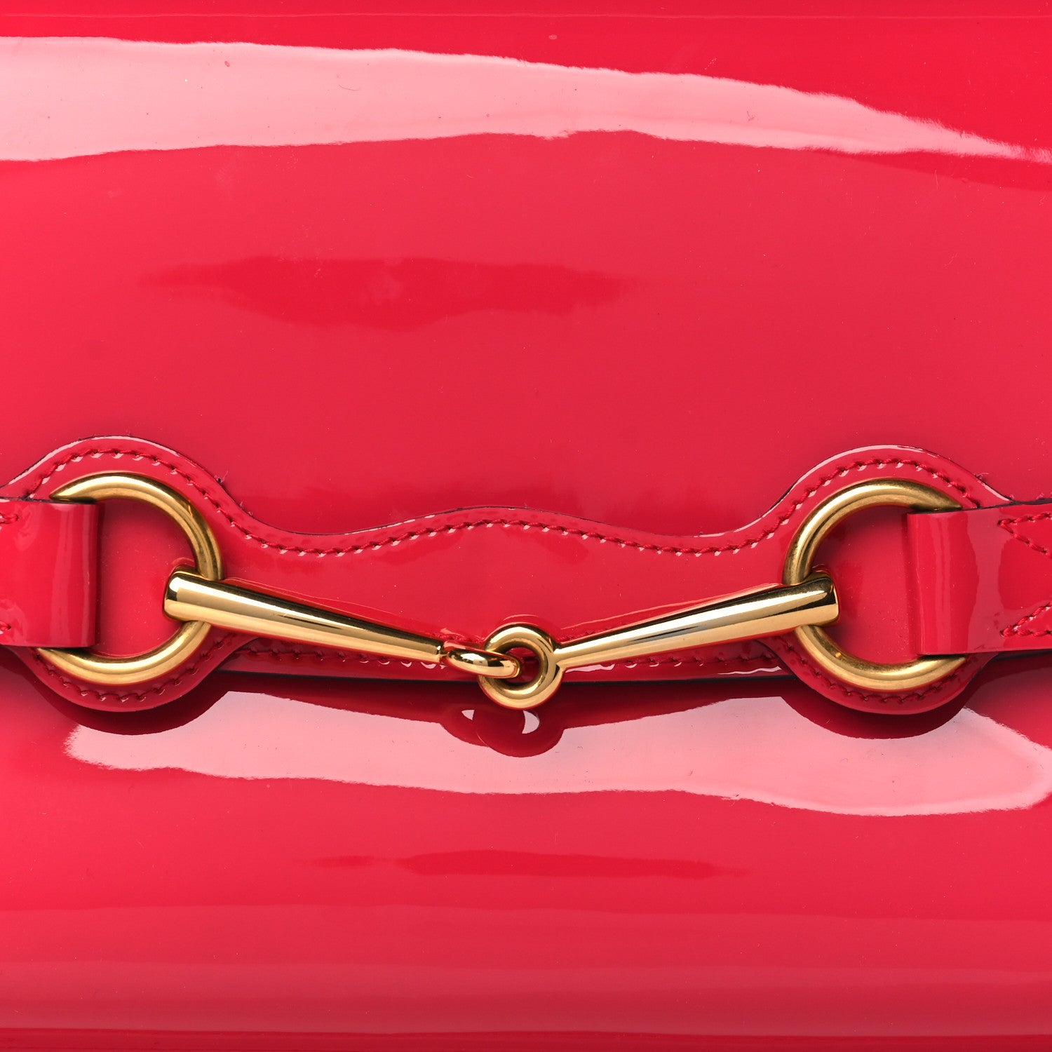 Gucci Patent Large Bright Bit Clutch Shocking Pink 8 of 10