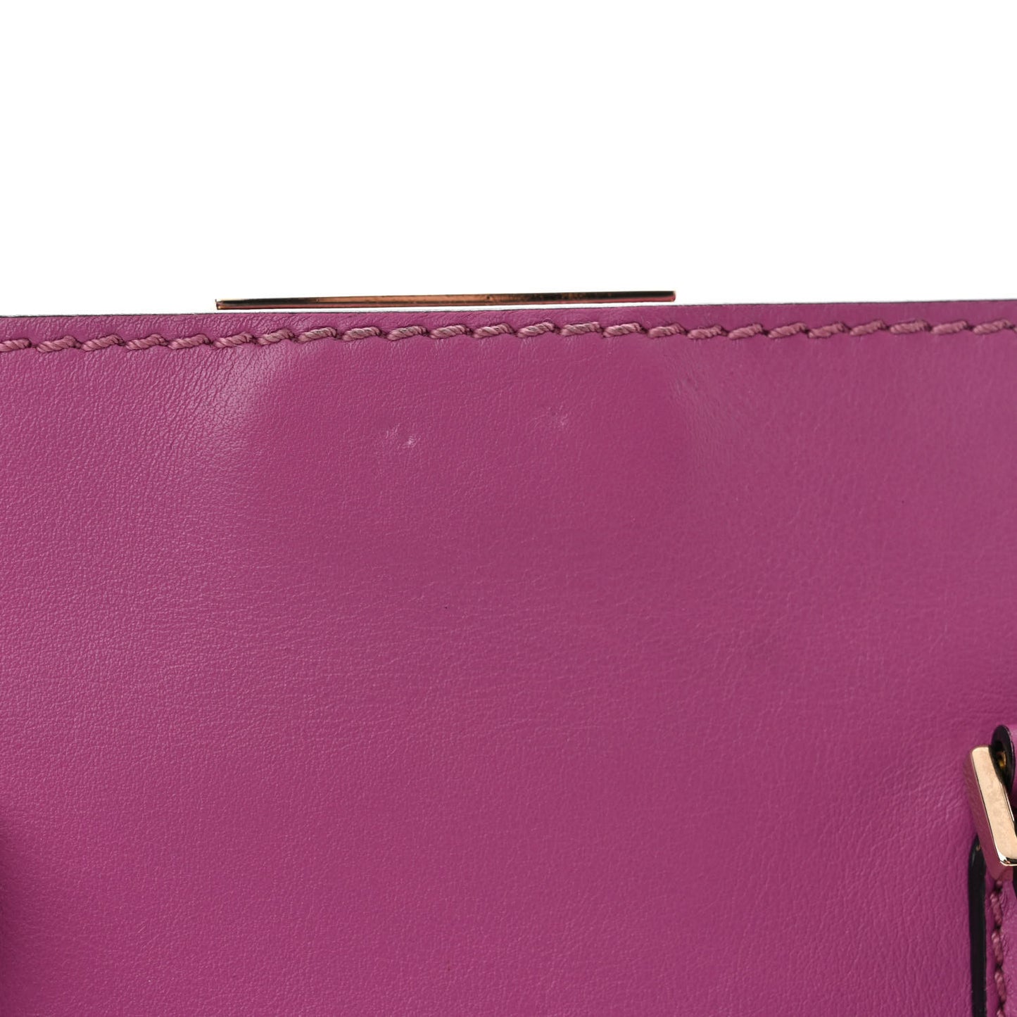 Vitello Small Rockstud Double Handle Tote Purple Violet