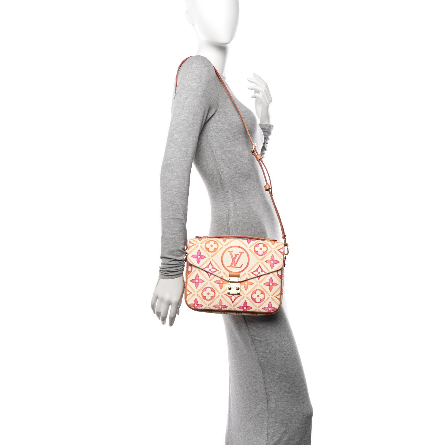 Louis Vuitton Monogram Tiles By The Pool Pochette Metis MM Coral 2 of 9