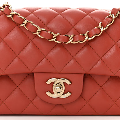 Chanel Lambskin Quilted Mini Rectangular Flap Brown 8 of 11