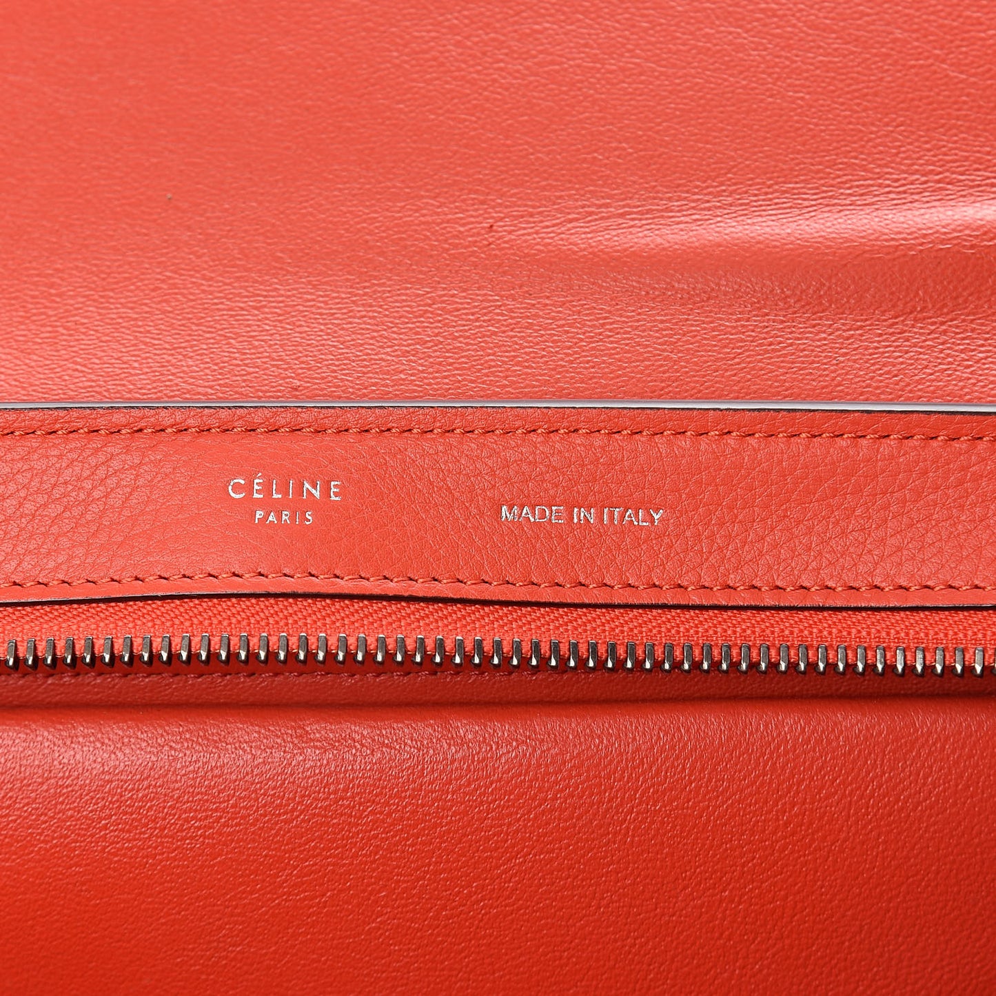 Drummed Calfskin Suede Small Trapeze Vermillion