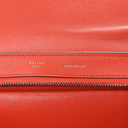 Celine Drummed Calfskin Suede Small Trapeze Vermillion 6 of 9