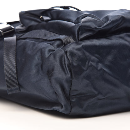 Prada Satin Double Buckle Backpack Dark Blue 9 of 11