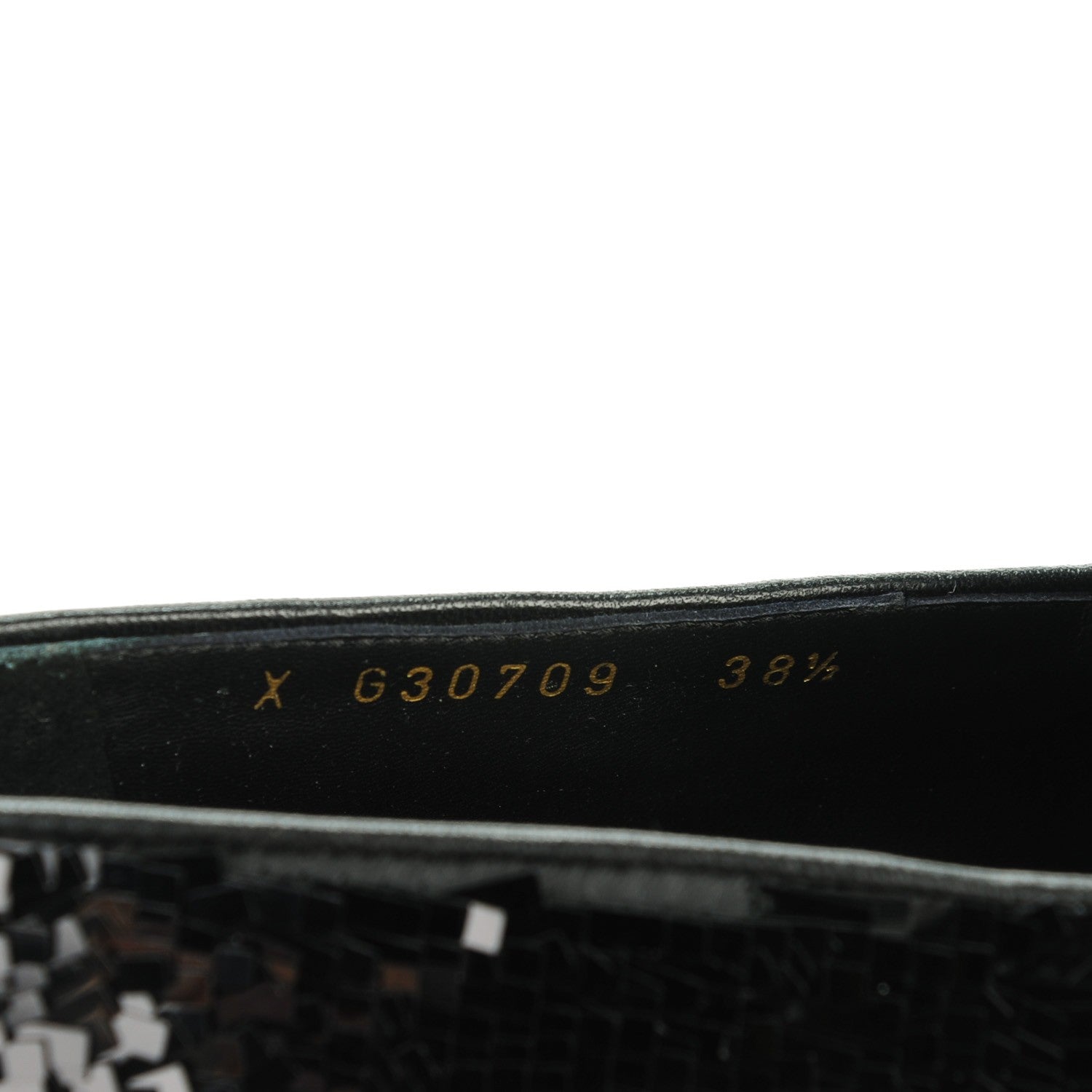 Chanel Sequin CC Loafers 38.5 Black 7 of 9