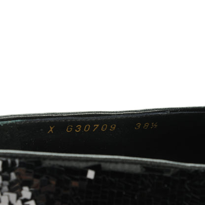 Chanel Sequin CC Loafers 38.5 Black 7 of 9