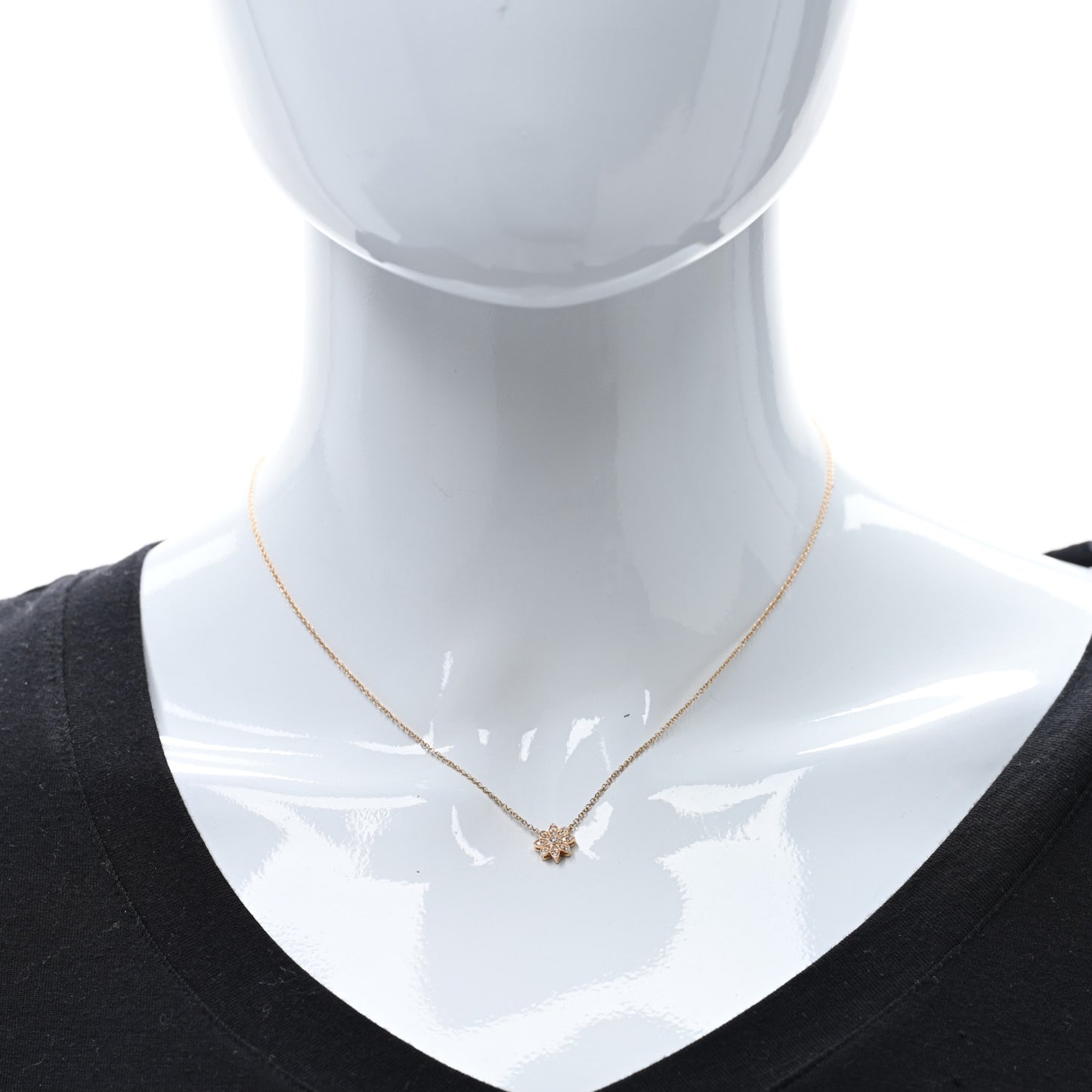 18K Rose Gold Diamond Enchant Flower Pendant Necklace