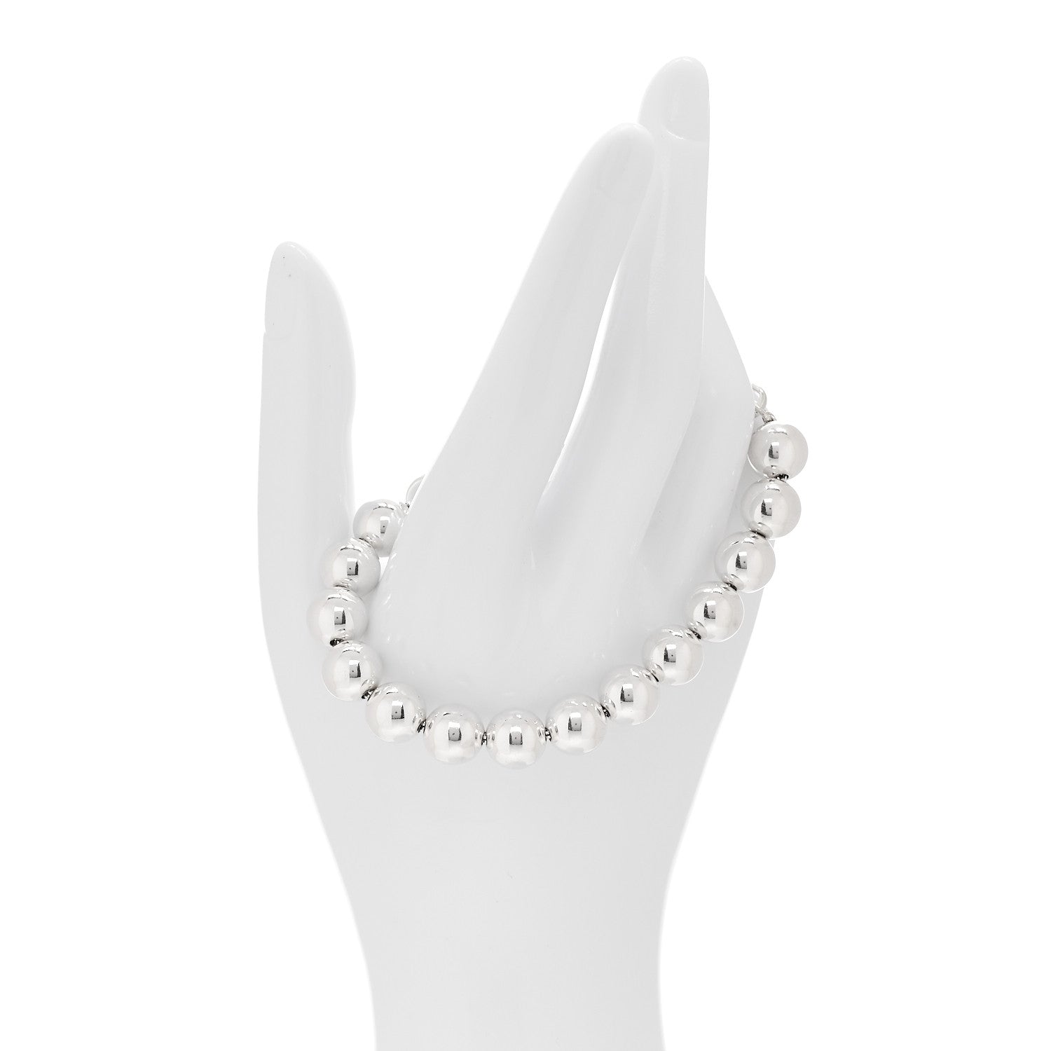 Tiffany Sterling Silver 10mm HardWear Ball Bracelet 2 of 6