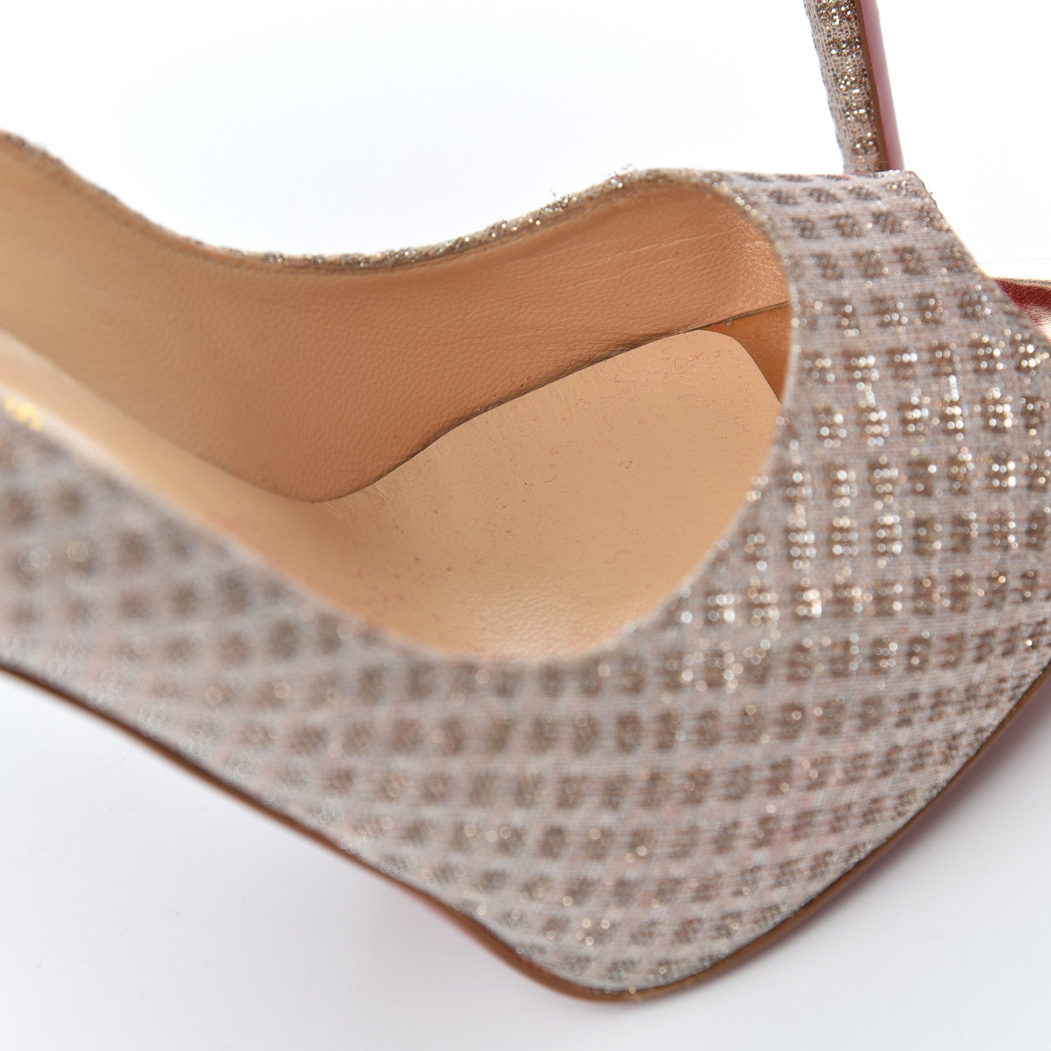Christian Louboutin Glitter New Very Prive 120 Pumps 38.5 Silver Gold 11 of 16