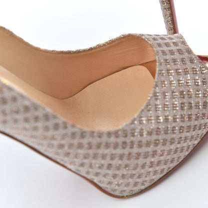 Christian Louboutin Glitter New Very Prive 120 Pumps 38.5 Silver Gold 11 of 16