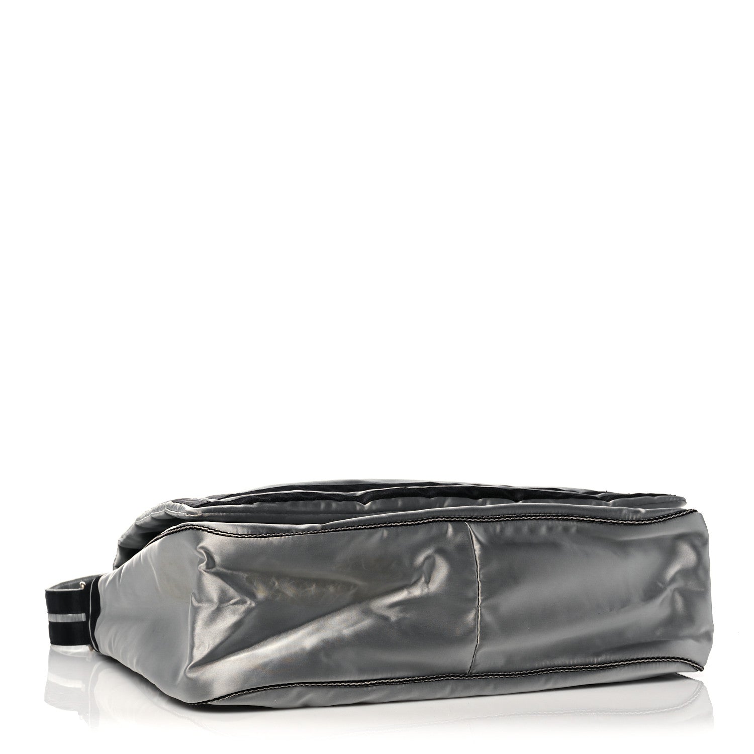 Chanel Metallic Nylon Sport CC Messenger Dark Silver 4 of 19