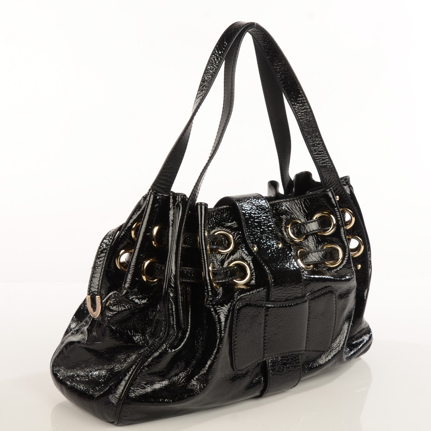 Crushed Patent Ramona Black