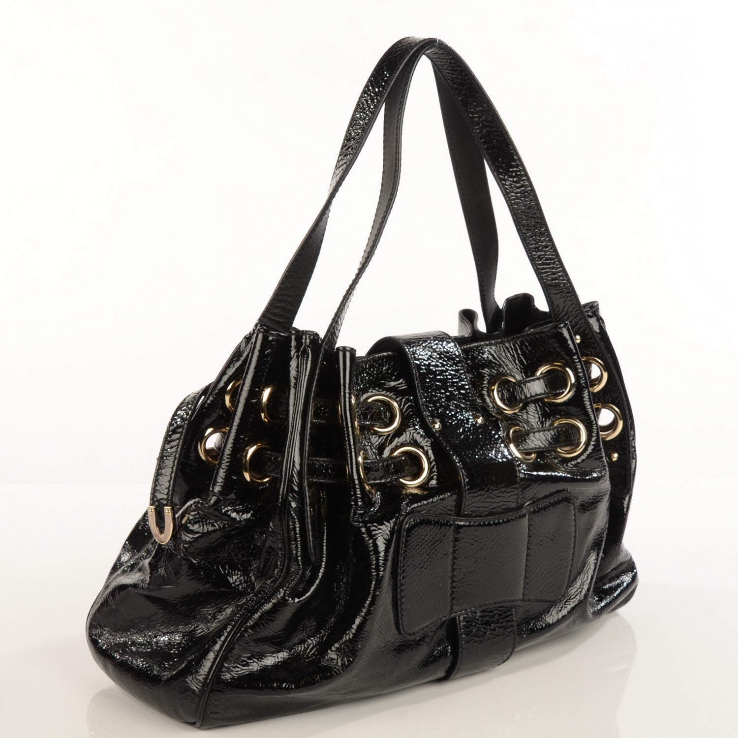 Jimmy Choo Crushed Patent Ramona Black 3 of 6