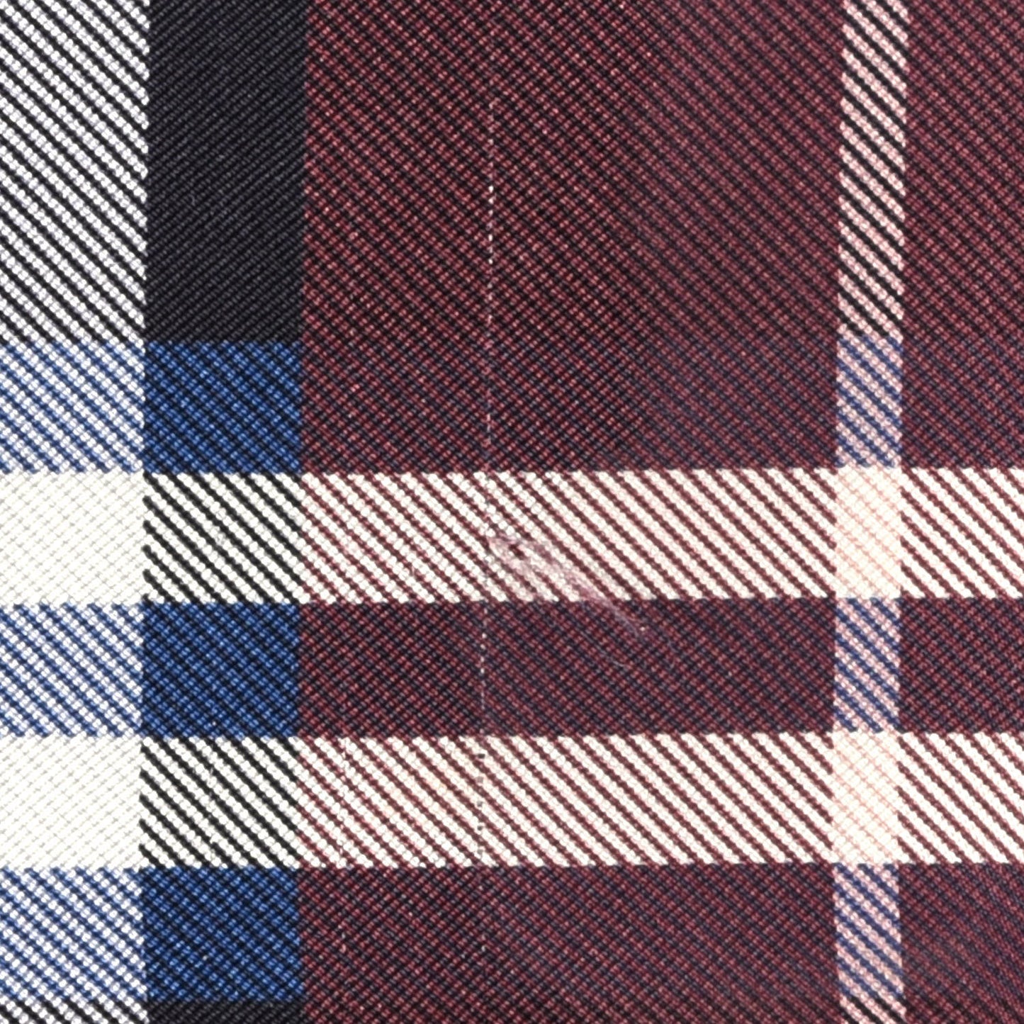 Silk Check Print Skinny Scarf Plum