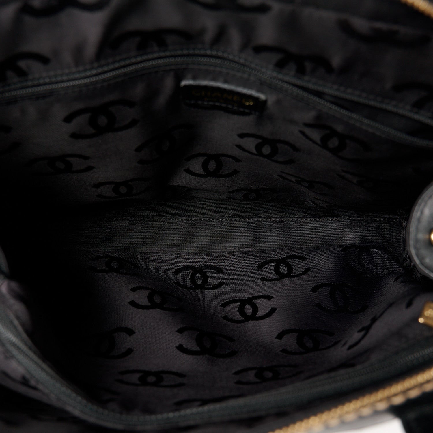 Chanel Calfskin Wild Stitch Vertical Top Handle Bag Black 6 of 12