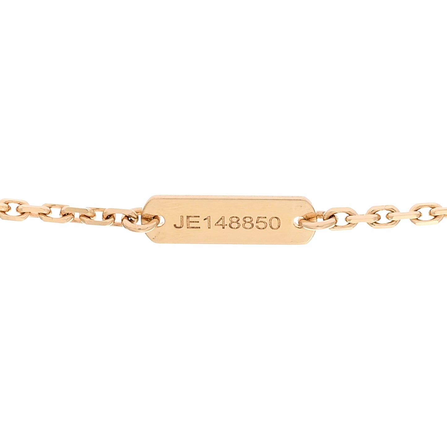 18K Yellow Gold Mother of Pearl Vintage Alhambra Pendant Necklace