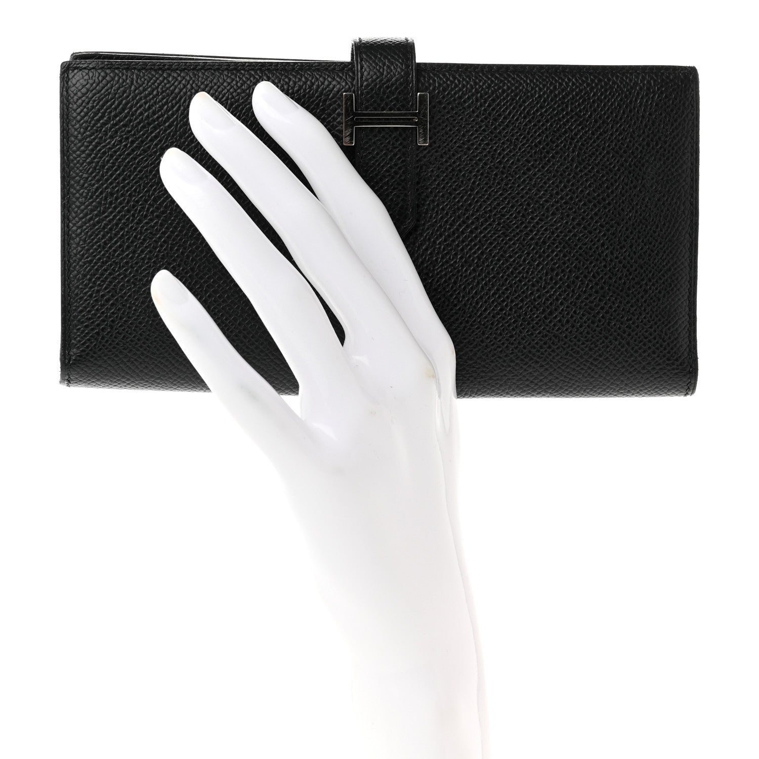 Hermes Epsom Bearn Gusset Wallet Black 2 of 11