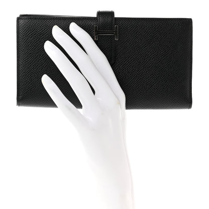 Hermes Epsom Bearn Gusset Wallet Black 2 of 11
