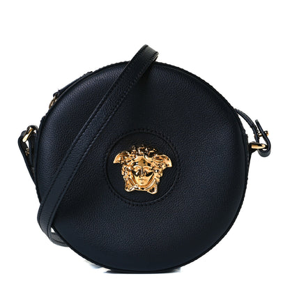 Versace Calfskin La Medusa Round Camera Bag Black 1 of 8