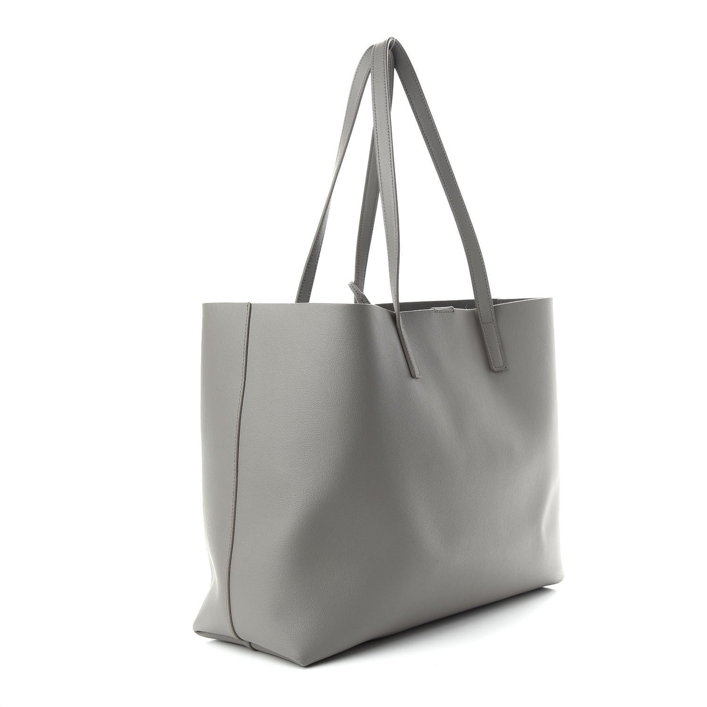 Calfskin Large Shopping Tote Oyster Grey